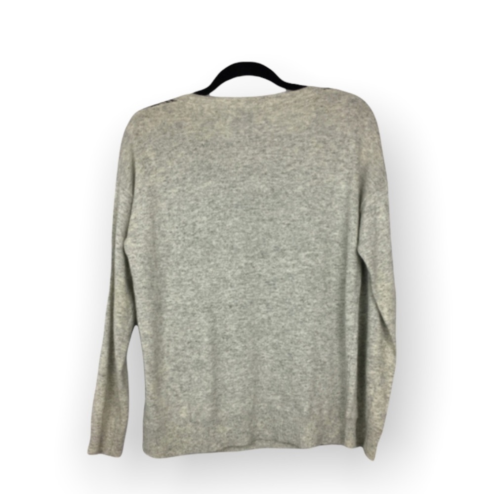J. CREW Textured Stripe Sweater Wool Rabbit Large - Picture 3 of 6